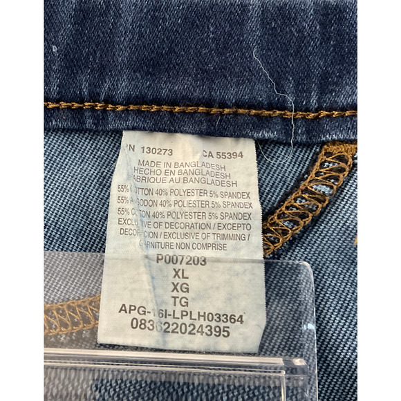 Lee PlatinumLabel Womens XL Blue Legging Pants Easy Fit Dark Elastic Waist - Picture 8 of 11